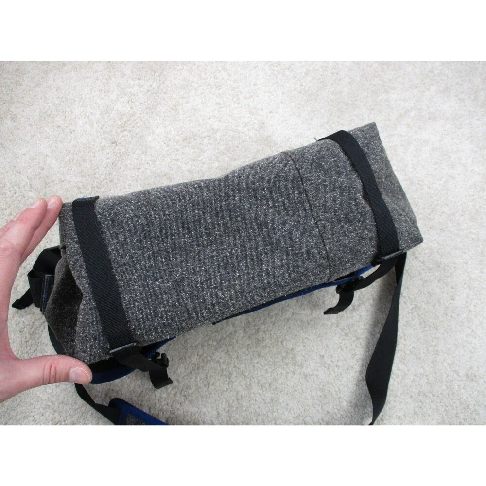 Timbuk2 Classic Messenger Bag Heather Gray Blue Trim Laptop Crossbody Shoulder
